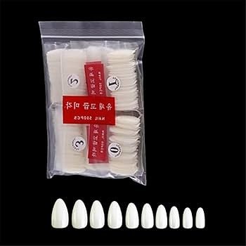 Acrylic Stliletto Fake Nail Tips Cofine  (500pc)